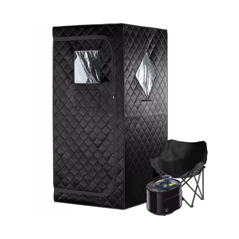 2In1 Portable Infrared Steam Sauna Full Body Relaxation with 660Nm Red Light Therapy 4L Steamer Folding Chair