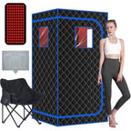 1-Person Home Infrared Sauna Tent with 660Nm Red Light Therapy, Heating Foot Pad & Reinforced Chair