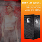 2In1 Portable Infrared Steam Sauna Full Body Relaxation with 660Nm Red Light Therapy 4L Steamer Folding Chair