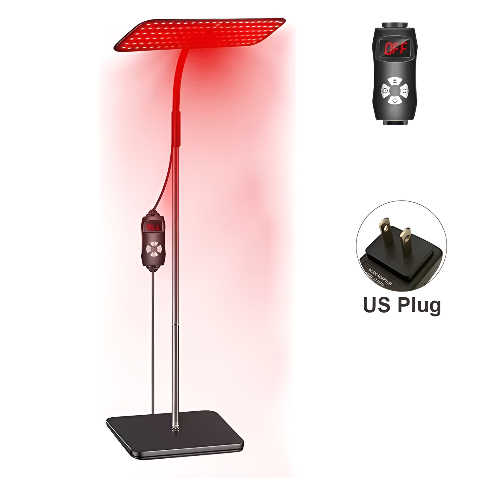 660Nm & 850Nm near Infrared Light Device 25W LED Red Light Therapy Lamp with Stand Facial Skin Care for Relief Muscle Joint Pain