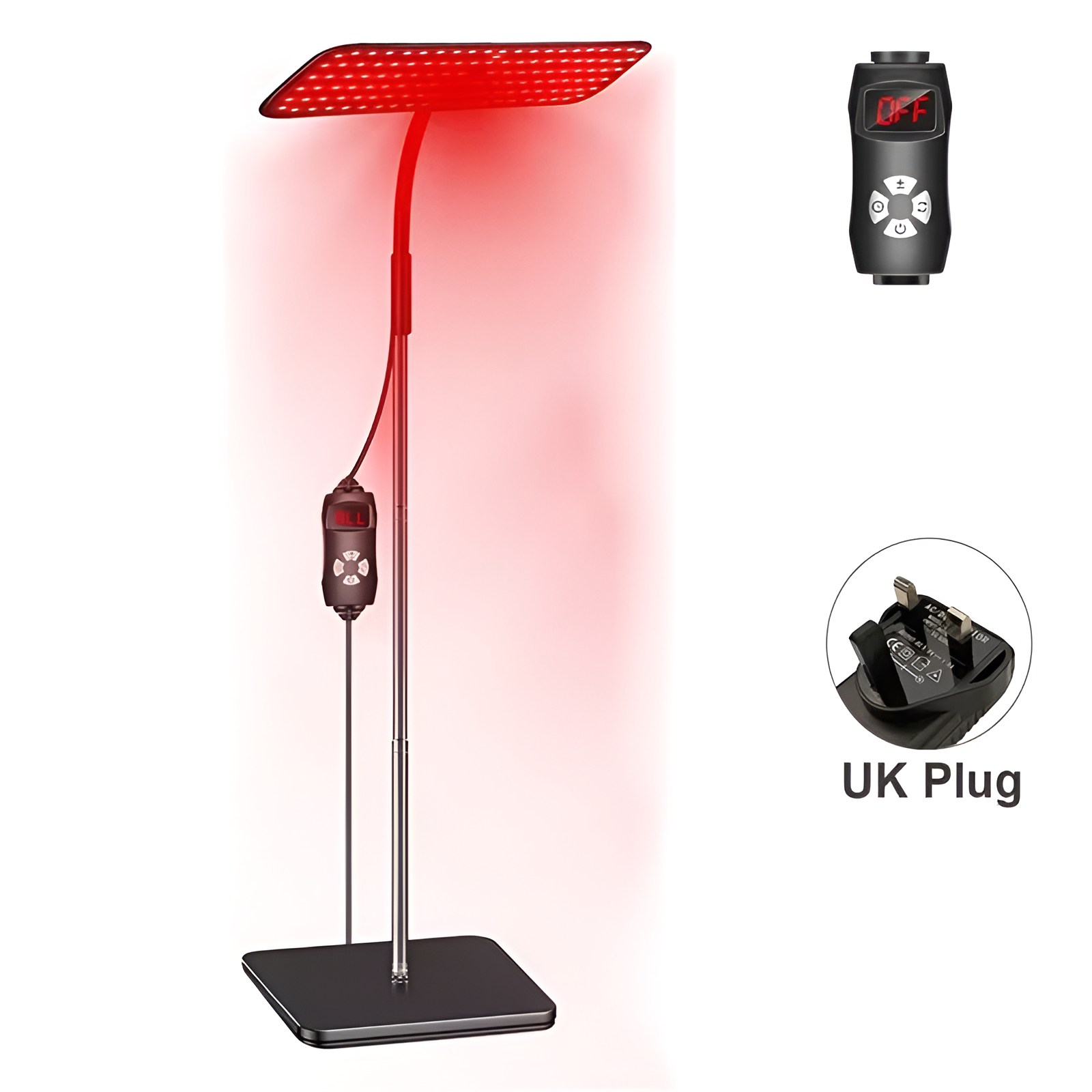 660Nm & 850Nm near Infrared Light Device 25W LED Red Light Therapy Lamp with Stand Facial Skin Care for Relief Muscle Joint Pain
