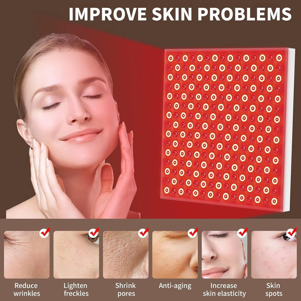 LED Infrared Red Light Therapy Device for Body | 45W High-Powered 660Nm LED & 850Nm near Red Light Therapy Panel Combo - Muscle Pain Relief, Skin Rejuvenation