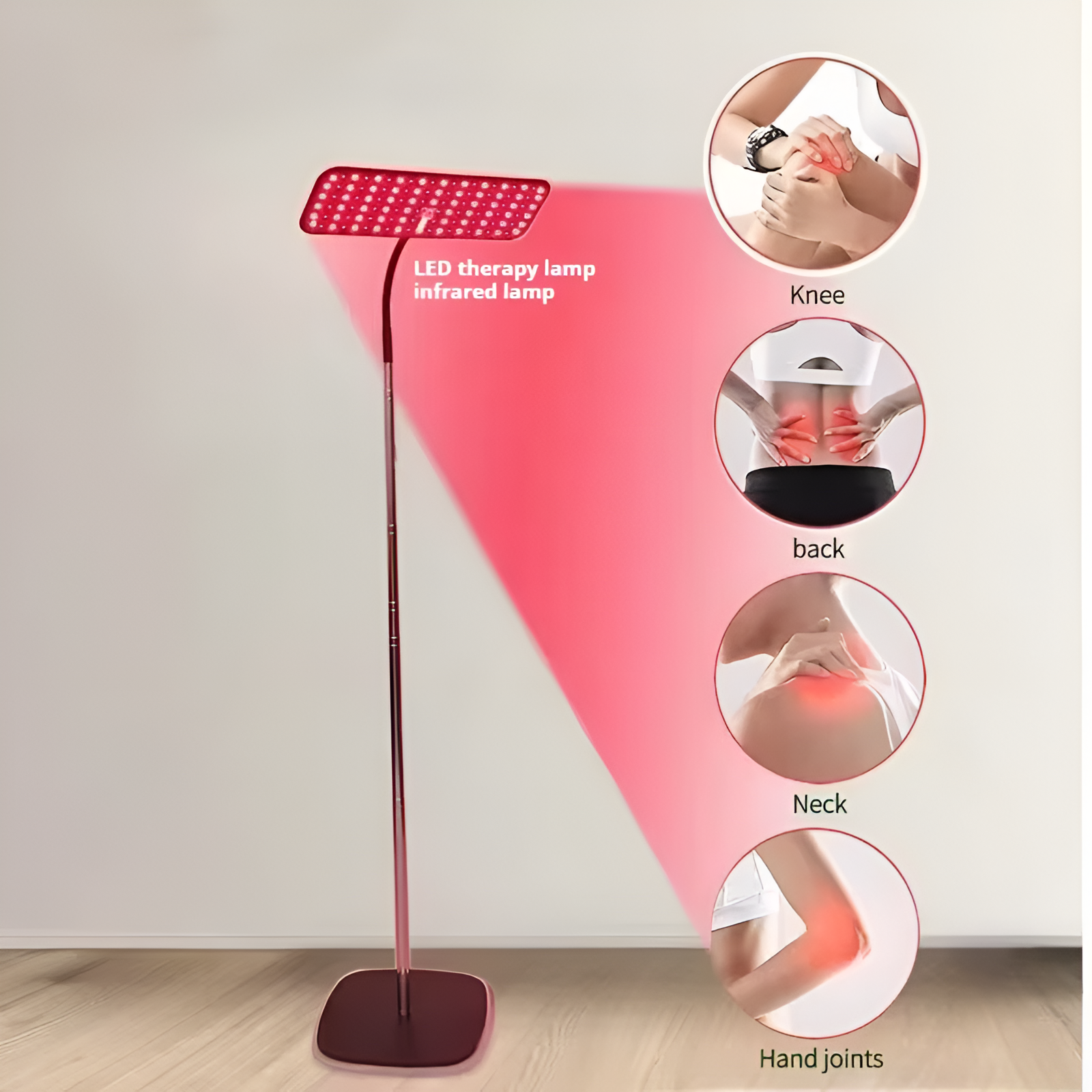 660Nm & 850Nm near Infrared Light Device 25W LED Red Light Therapy Lamp with Stand Facial Skin Care for Relief Muscle Joint Pain