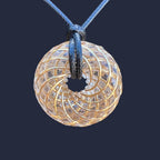 Phenakite 18K Gold iTorus iZ Toroidal Crystal Pendant - Handcrafted Vortex Coil Jewelry