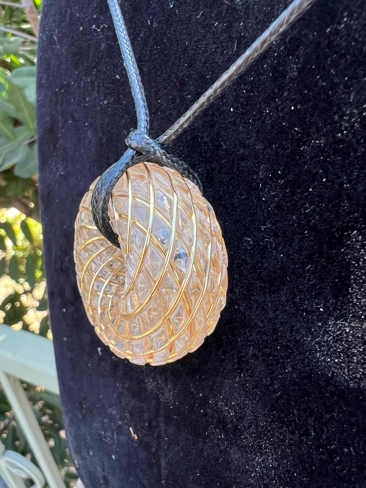 Phenakite 18K Gold iTorus iZ Toroidal Crystal Pendant - Handcrafted Vortex Coil Jewelry