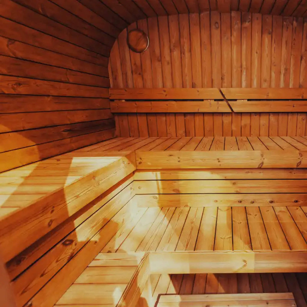 Premium 6-Person Outdoor Scandinavian ThermoWood® Cube Sauna Kit With LED Lighting [MW20] (SAK89146)