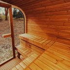 Premium 6-Person Outdoor Scandinavian ThermoWood® Cube Sauna Kit With LED Lighting [MW20] (SAK89146)