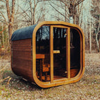 Premium 6-Person Outdoor Scandinavian ThermoWood® Cube Sauna Kit With LED Lighting [MW20] (SAK89146)